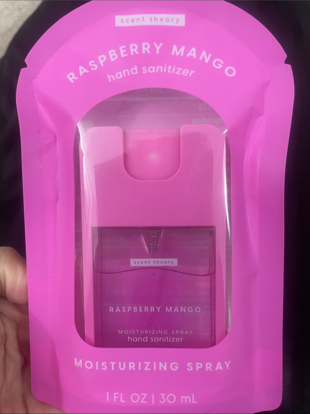 Raspberry Mango Moisturizing Hand Sanitizer Spray - Pink